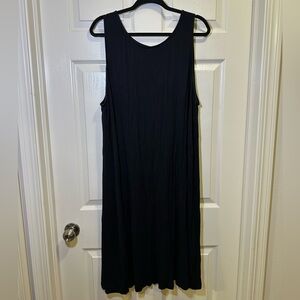 Old Navy Knit Sleeveless Swing Dress Plus Size 3X Black Casual Workwear Comfy